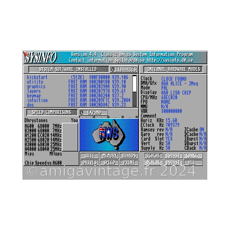 SYSINFO v4.4 – Amiga System Information Disk
